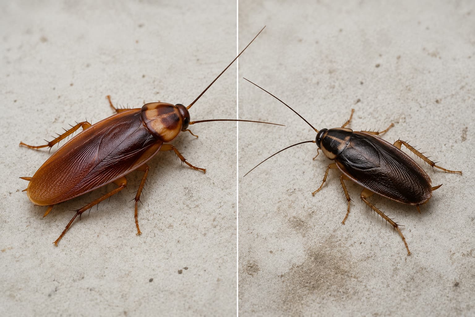 Blatte germanique sur une surface de cuisine